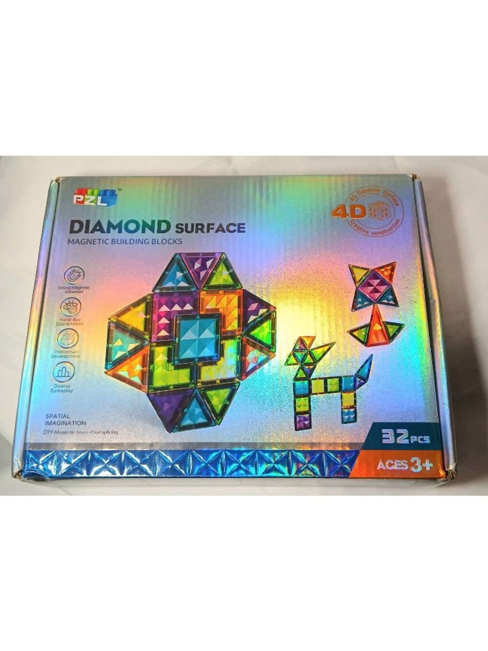 Diamond Surface Magnetic Cubes 32 Pieces New Sealed